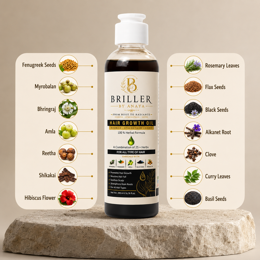 3x Briller Herbal Hair Growth Oil 200ml