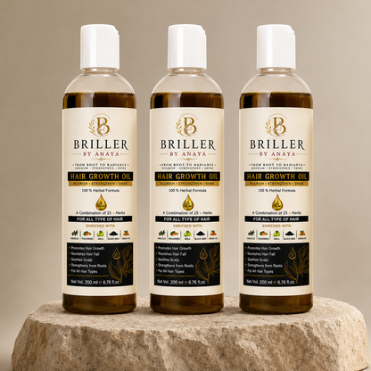3x Briller Herbal Hair Growth Oil 200ml